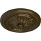 Ekena Millwork Wigan Ceiling Medallion, Hand-Painted Brass, 16"OD x 2 1/4"P CM16WGBRS - alternate 3